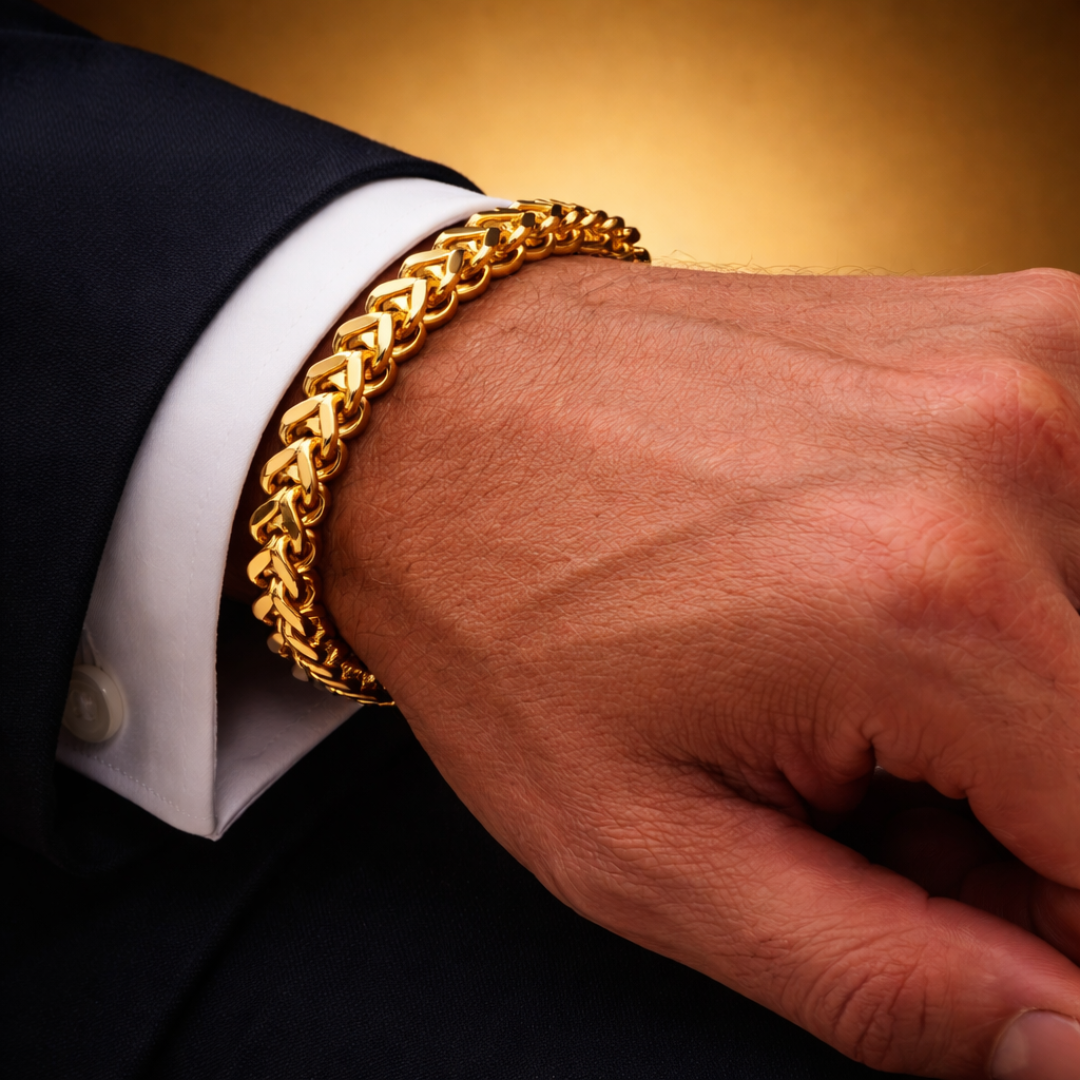 Premium Gold Plated Finish – Rich shine for a luxury look